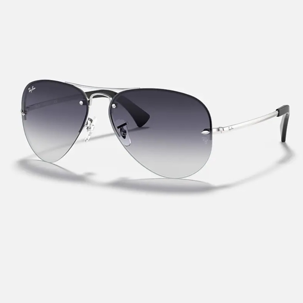 Ray-Ban Sunglasses RB3449 silver frame grey sunglasses